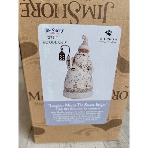 Jim Shore laughter makes the season bright enesco white Woodland figure - Picture 2 of 5